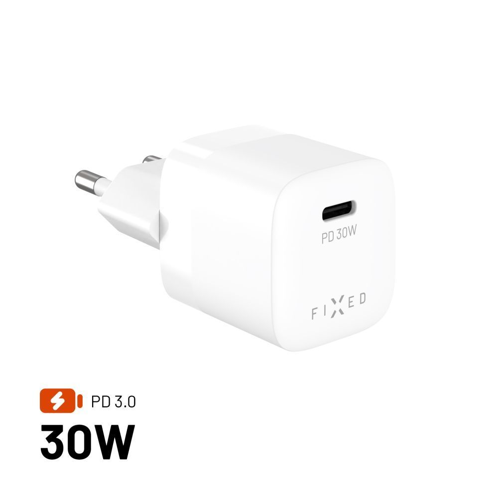 FIXED Mini USB-C GaN Charger 30W White