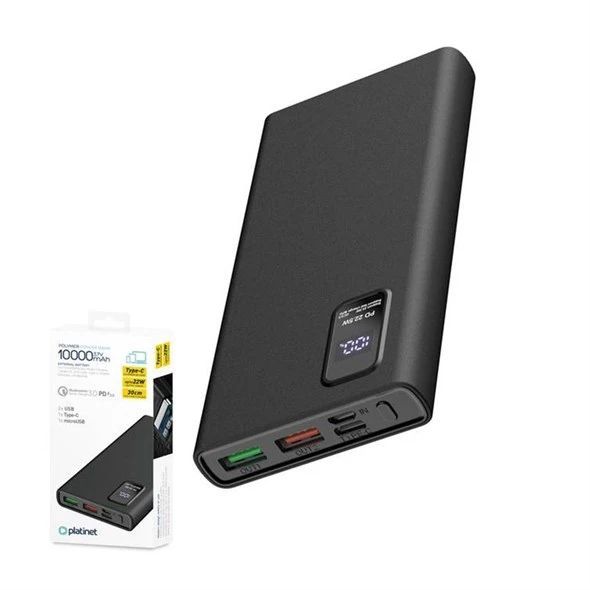 Platinet Polymer PD 3.0 QC 10000mAh Black