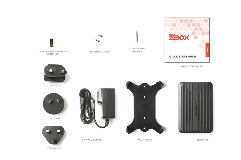 Zotac ZBOX Pico PI430AJ with AirJet Black Zotac ZBOX Pico PI430AJ with AirJet Black