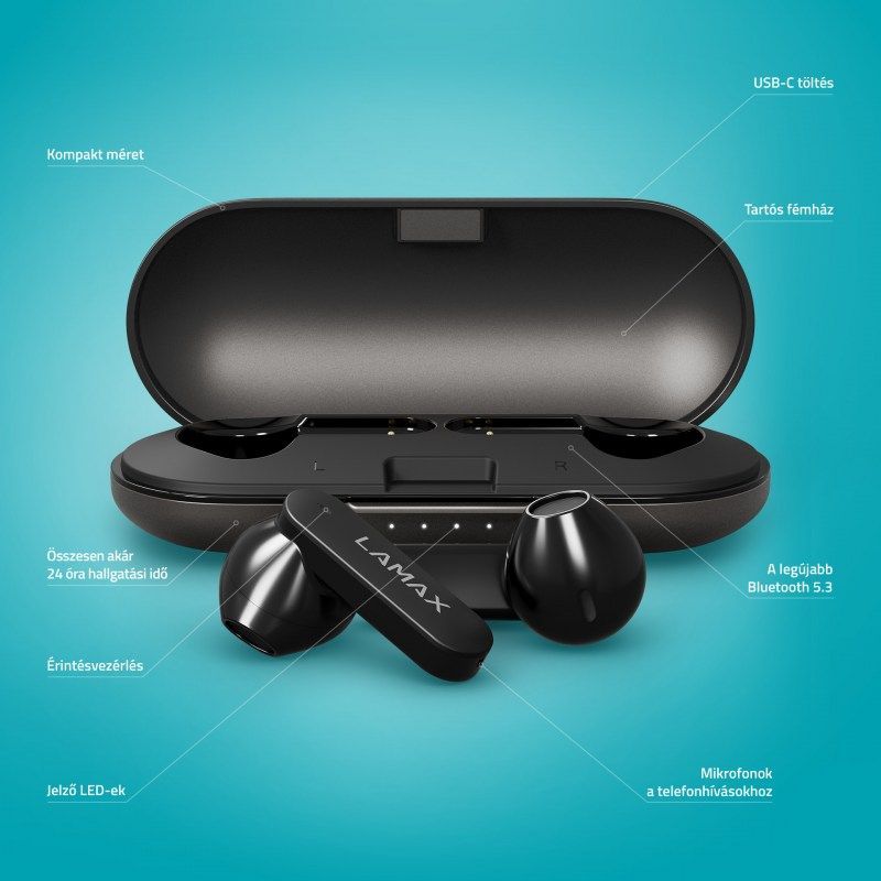 Lamax SteelTones1 Bluetooth Headset Black Lamax SteelTones1 Bluetooth Headset Black