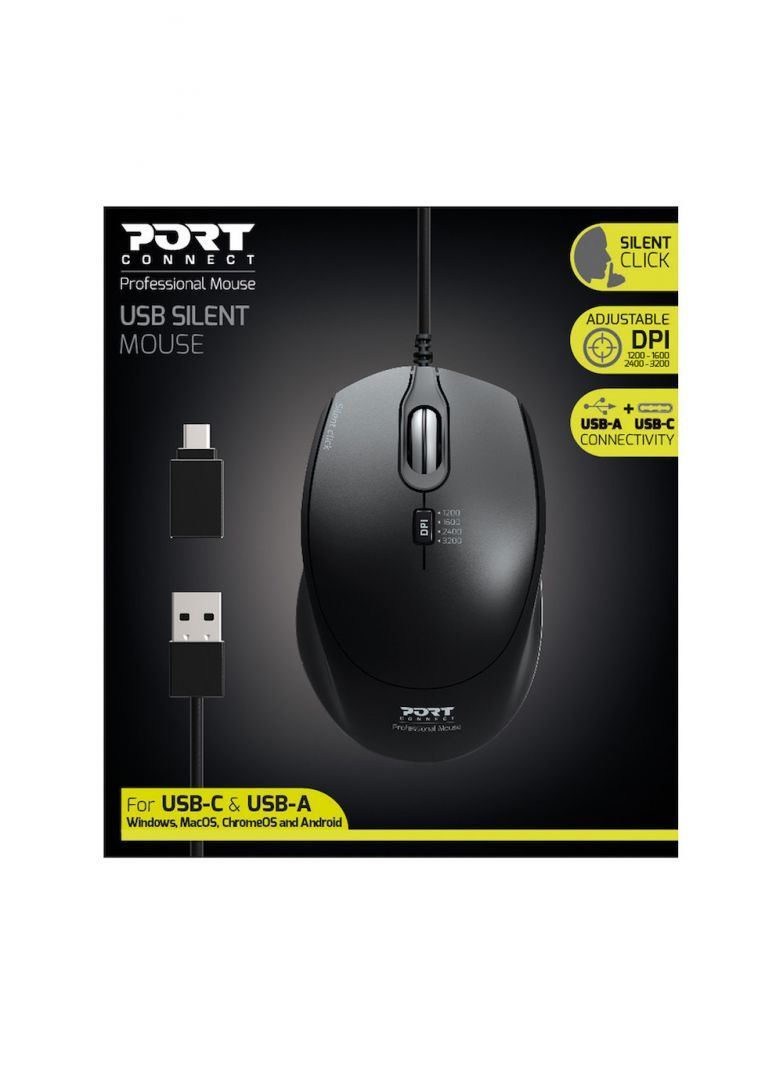 Port Designs Silent mouse Black Port Designs Silent mouse Black
