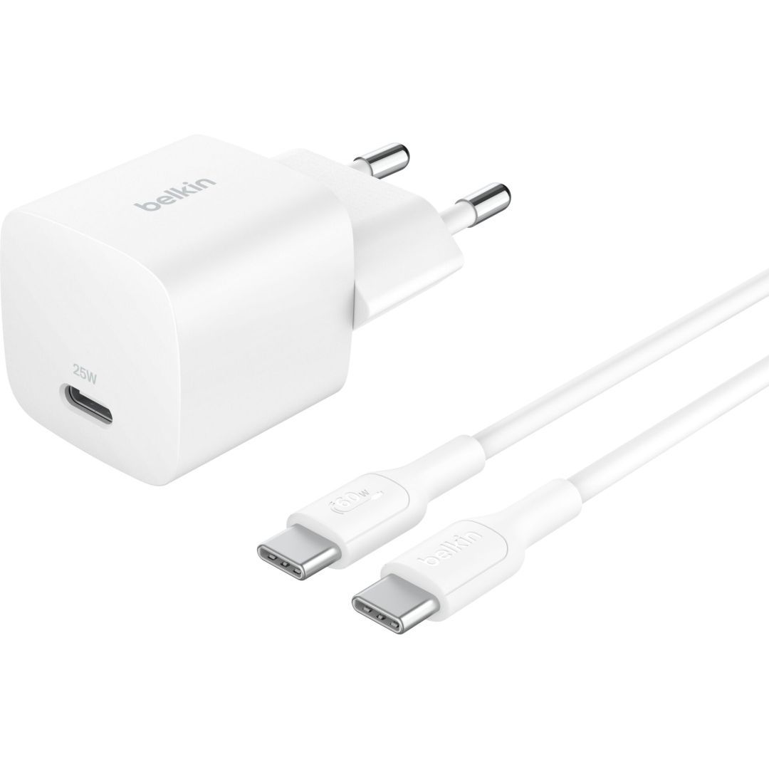 Belkin WCA012KQ1MWH-B6 BOOST Charge 25W USB-C Cable 1m White Belkin WCA012KQ1MWH-B6 BOOST Charge 25W USB-C Cable 1m White