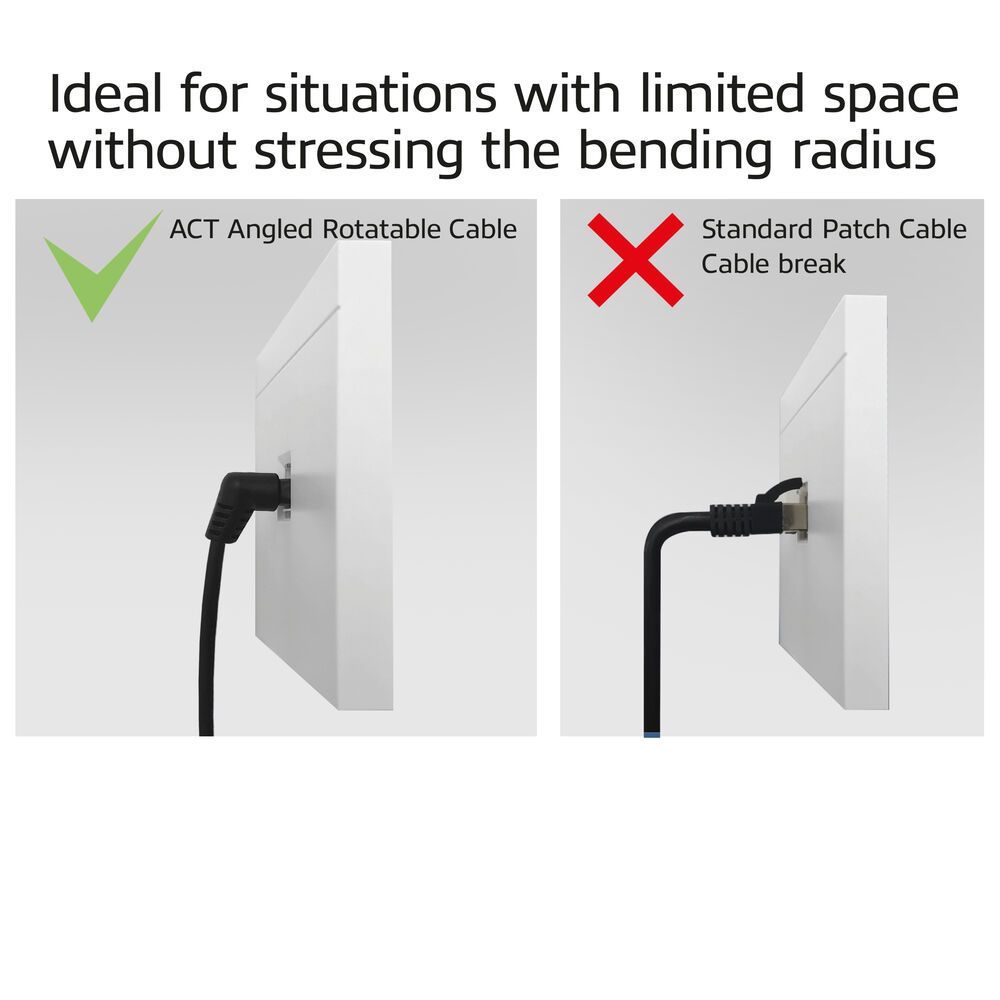 ACT CAT6A U-FTP Patch Cable 1m Black ACT CAT6A U-FTP Patch Cable 1m Black