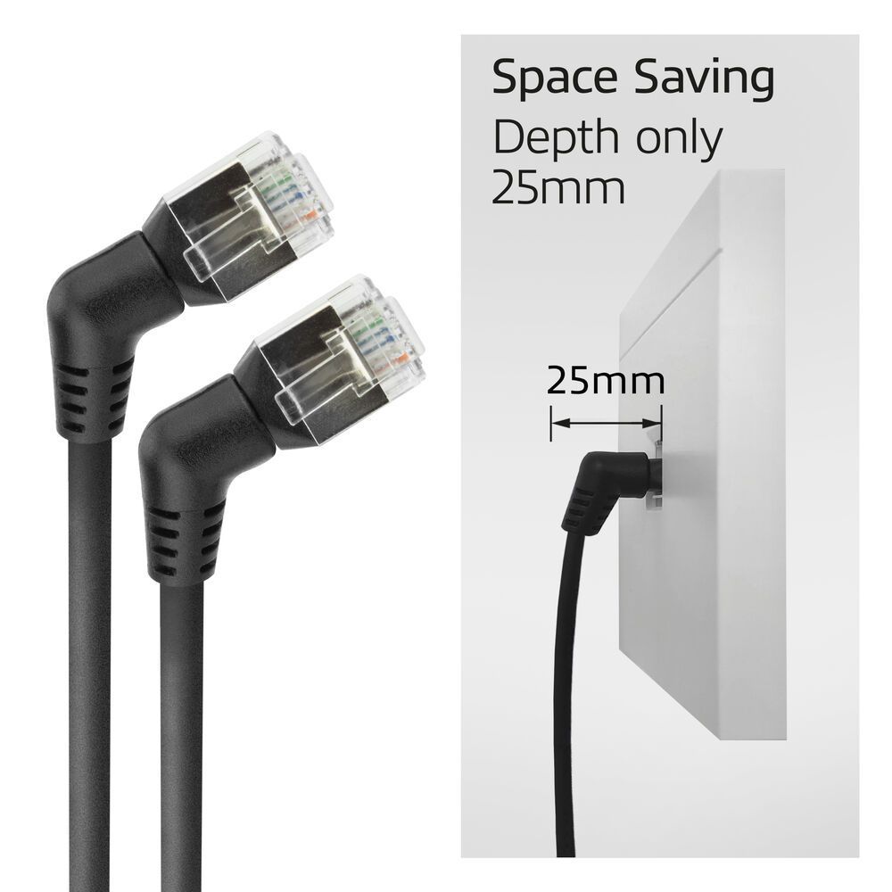 ACT CAT6A U-FTP Patch Cable 1m Black ACT CAT6A U-FTP Patch Cable 1m Black