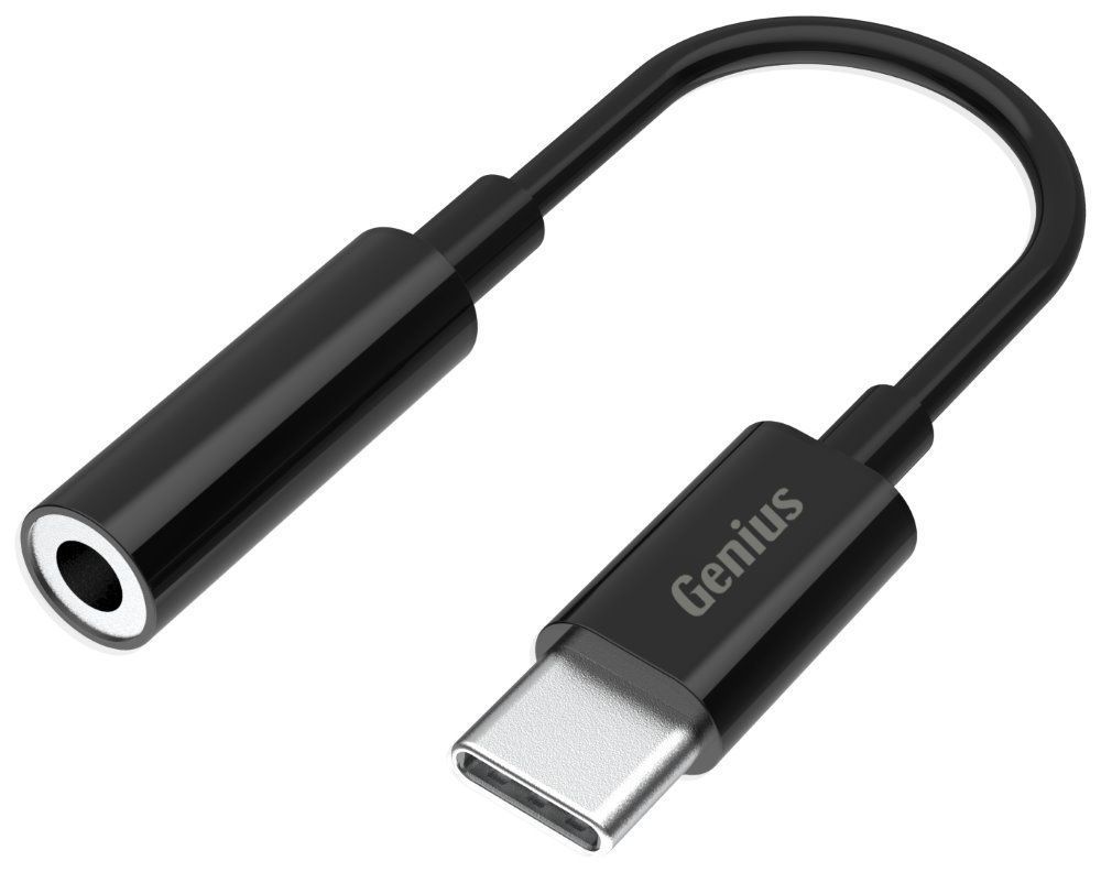 Genius ACC-C100 3,5mm audio jack to USB-C Black Genius ACC-C100 3,5mm audio jack to USB-C Black