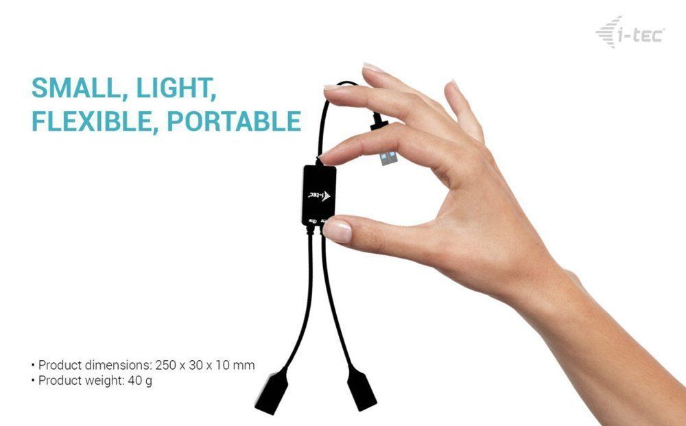 I-TEC 2-portos USB3.2 HUB Black