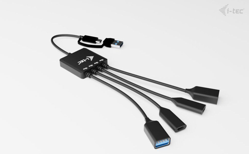 I-TEC 4-portos USB3.2 HUB Black