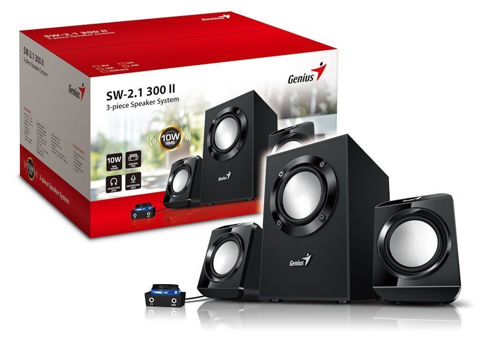 Genius SW-2.1 300 II hangszóró Black Genius SW-2.1 300 II hangszóró Black