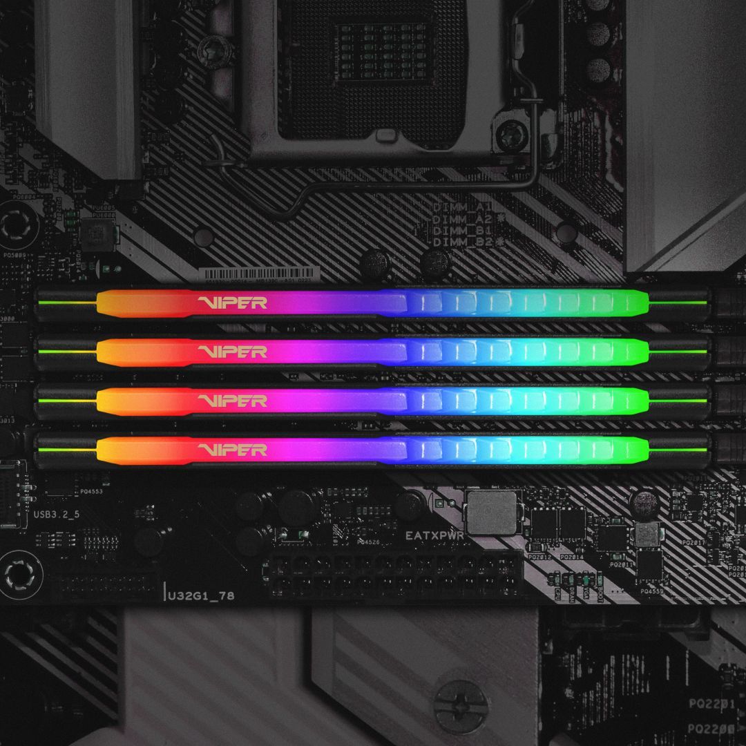 Patriot 32GB DDR4 3200MHz Kit(2x16GB) Viper Steel RGB Grey Patriot 32GB DDR4 3200MHz Kit(2x16GB) Viper Steel RGB Grey