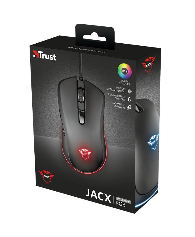 Trust GXT 930 Jacx RGB Gaming mouse Black