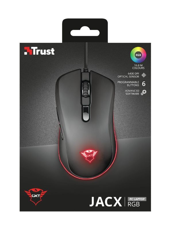 Trust GXT 930 Jacx RGB Gaming mouse Black