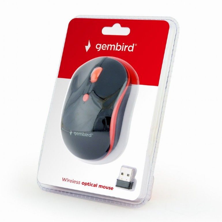Gembird MUSW-4B-03-R Wireless optical mouse Black/Red Gembird MUSW-4B-03-R Wireless optical mouse Black/Red