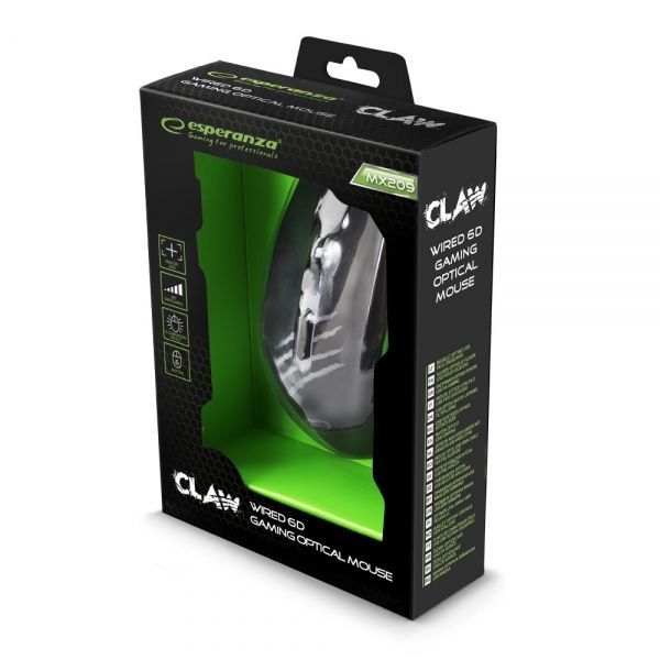 Esperanza MX209 Claw Wired mouse Black/Green Esperanza MX209 Claw Wired mouse Black/Green