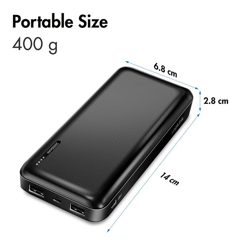 Logilink PowerBank 20000 mAh Black Logilink PowerBank 20000 mAh Black