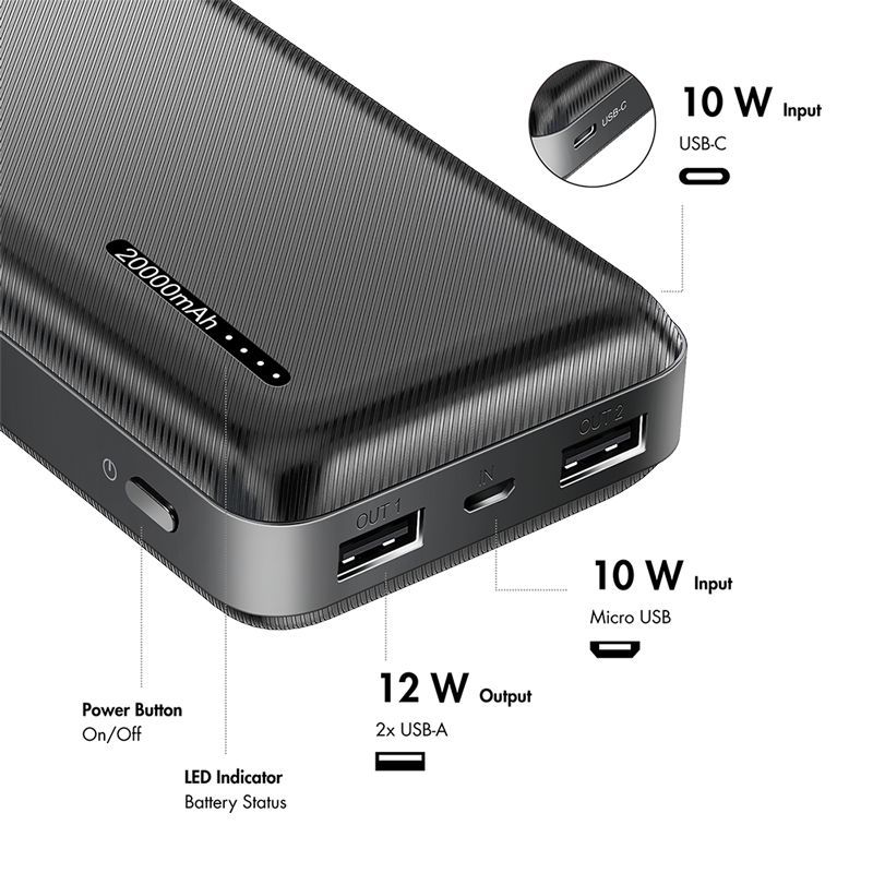 Logilink PowerBank 20000 mAh Black Logilink PowerBank 20000 mAh Black