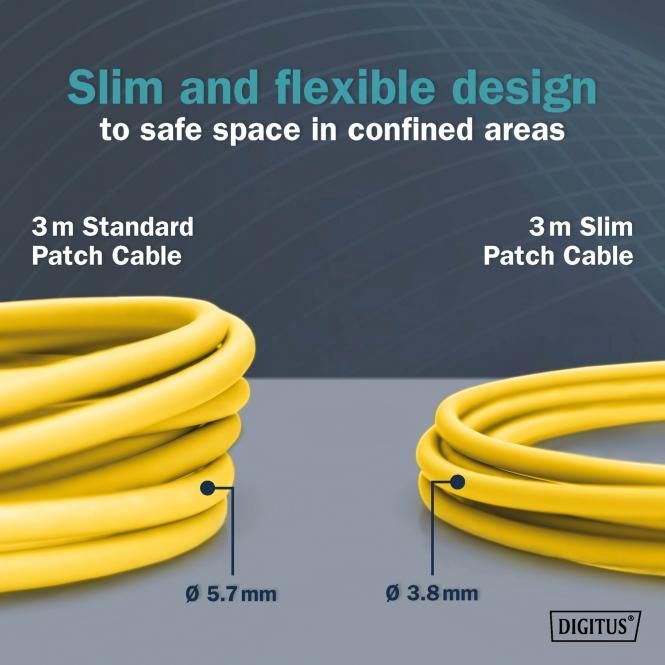 Digitus CAT6A F-FTP Patch Cable 0,5m Yellow