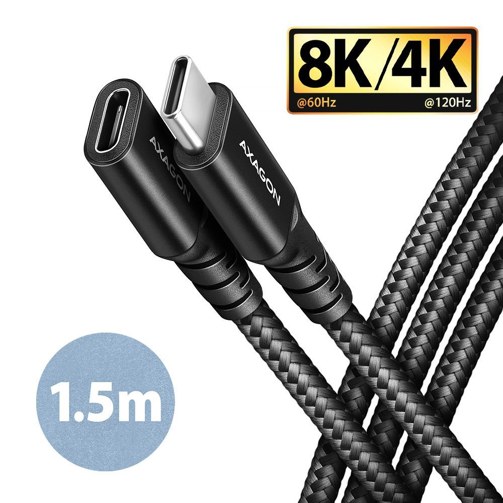 AXAGON BUCM32-CF15AB SPEED+ USB-C <> USB 20GBPS EXTENSION CABLE 1.5m Black AXAGON BUCM32-CF15AB SPEED+ USB-C <> USB 20GBPS EXTENSION CABLE 1.5m Black
