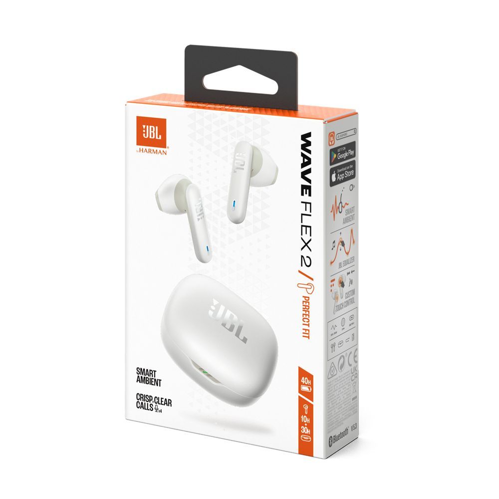 JBL Wave Flex 2 Bluetooth Headset White JBL Wave Flex 2 Bluetooth Headset White