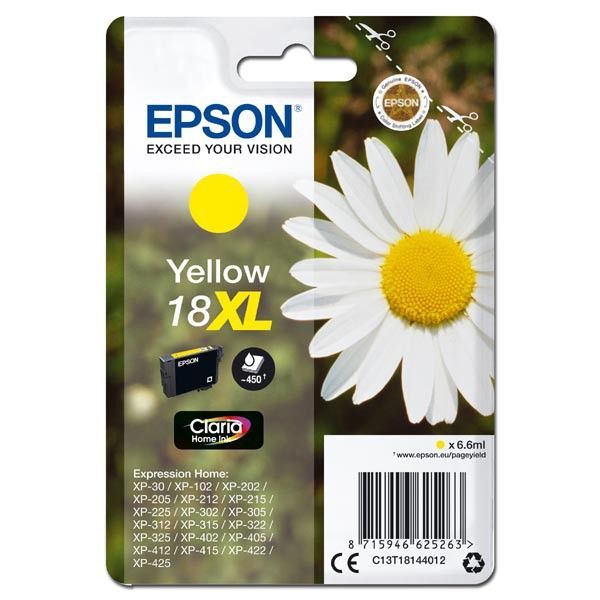Epson T1814 (18XL) Yellow tintapatron Epson T1814 (18XL) Yellow tintapatron
