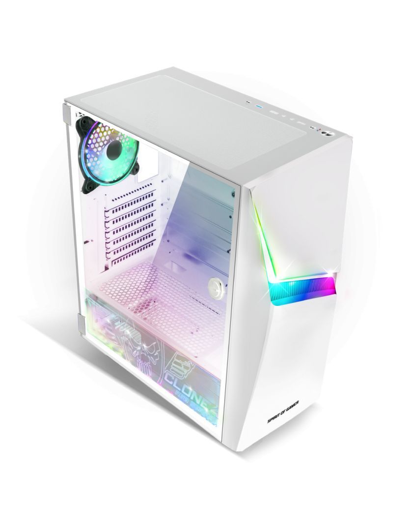 Spirit Of Gamer Clone 4 RGB Tempered Glass White Spirit Of Gamer Clone 4 RGB Tempered Glass White