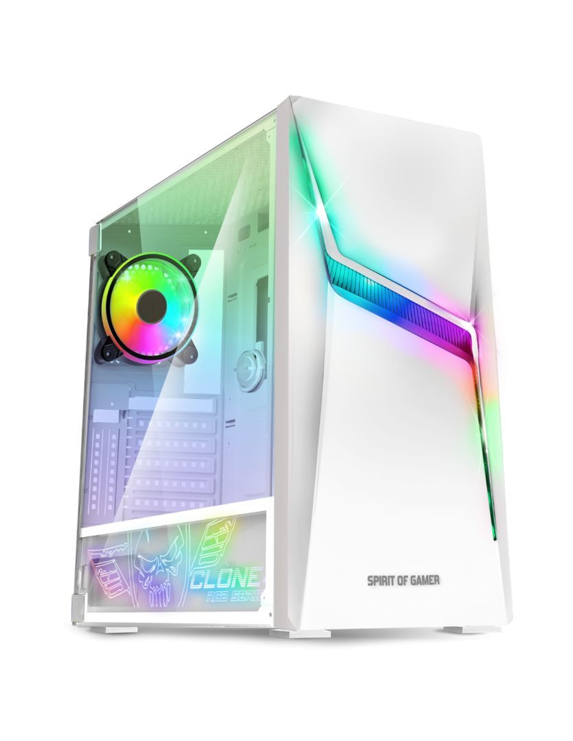Spirit Of Gamer Clone 4 RGB Tempered Glass White Spirit Of Gamer Clone 4 RGB Tempered Glass White