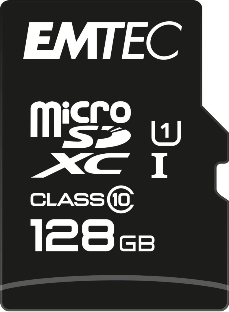 Emtec 128GB microSDXC Elite Gold Class 10 UHS-I U1 + adapterrel Emtec 128GB microSDXC Elite Gold Class 10 UHS-I U1 + adapterrel