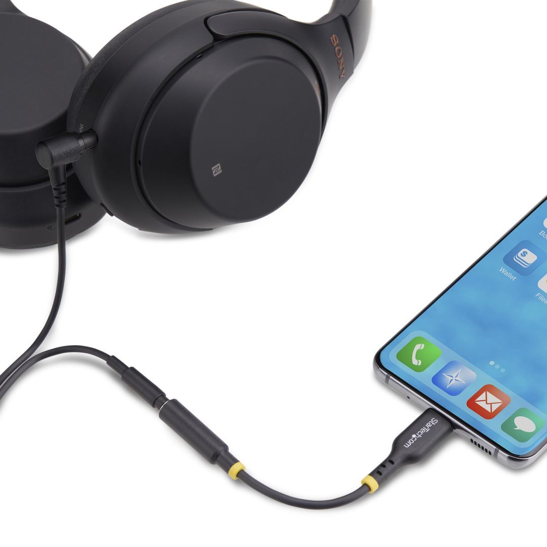 Startech USB-C to 3.5mm TRRS Headphone/Headset Jack Audio Adapter Black Startech USB-C to 3.5mm TRRS Headphone/Headset Jack Audio Adapter Black