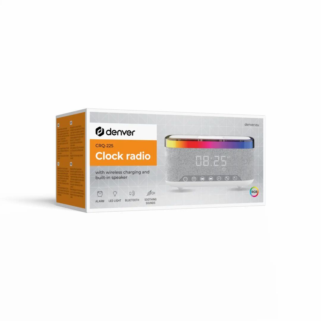 Denver CRQ-225 Clock Radio Grey Denver CRQ-225 Clock Radio Grey