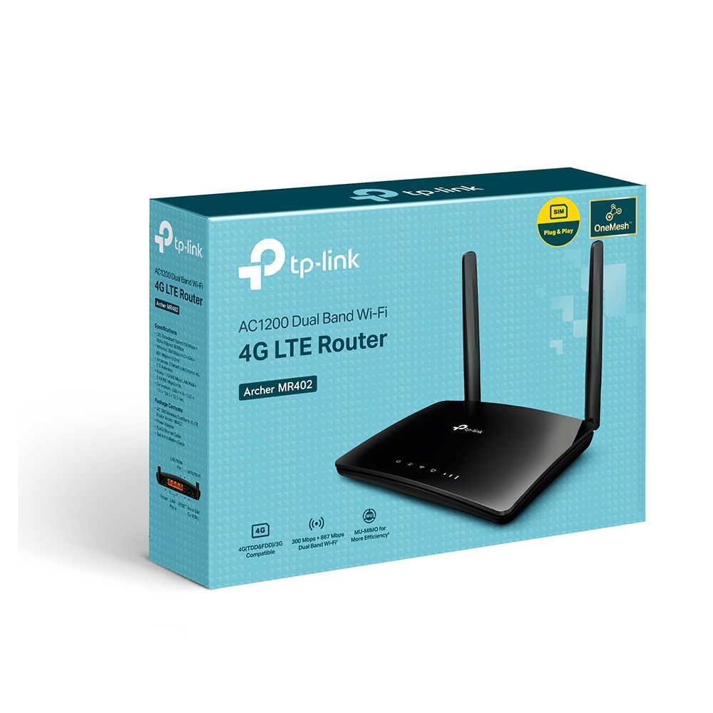 TP-Link Archer MR402 AC1200 Wireless Dual Band 4G LTE Router TP-Link Archer MR402 AC1200 Wireless Dual Band 4G LTE Router