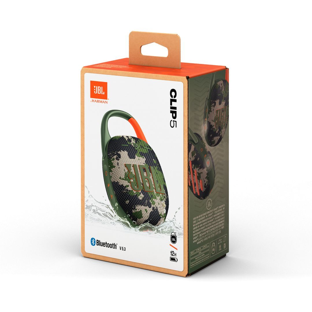 JBL Clip5 Bluetooth Ultra-portable Waterproof Speaker Squad Camouflage JBL Clip5 Bluetooth Ultra-portable Waterproof Speaker Squad Camouflage