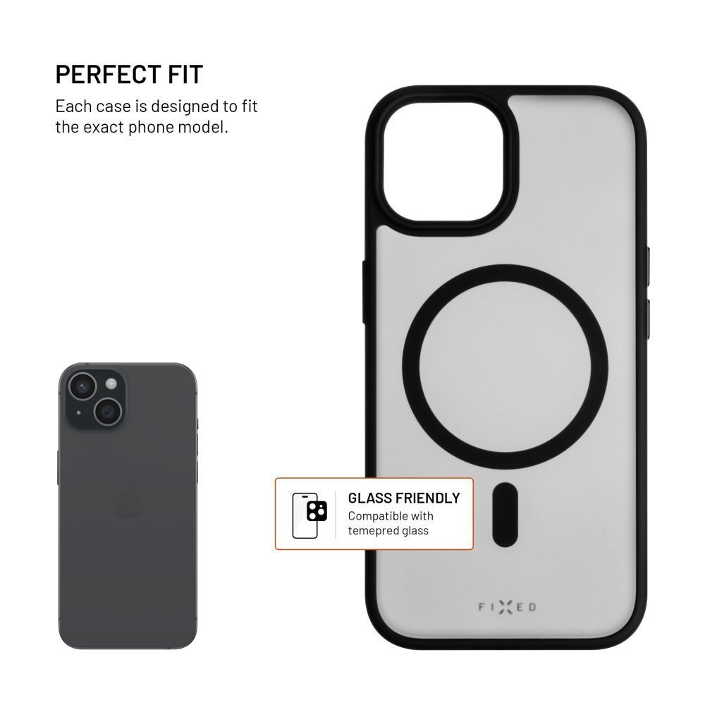 FIXED MagMisty telefontok Apple iPhone 16 Pro készülékhez, fekete FIXED MagMisty telefontok Apple iPhone 16 Pro készülékhez, fekete