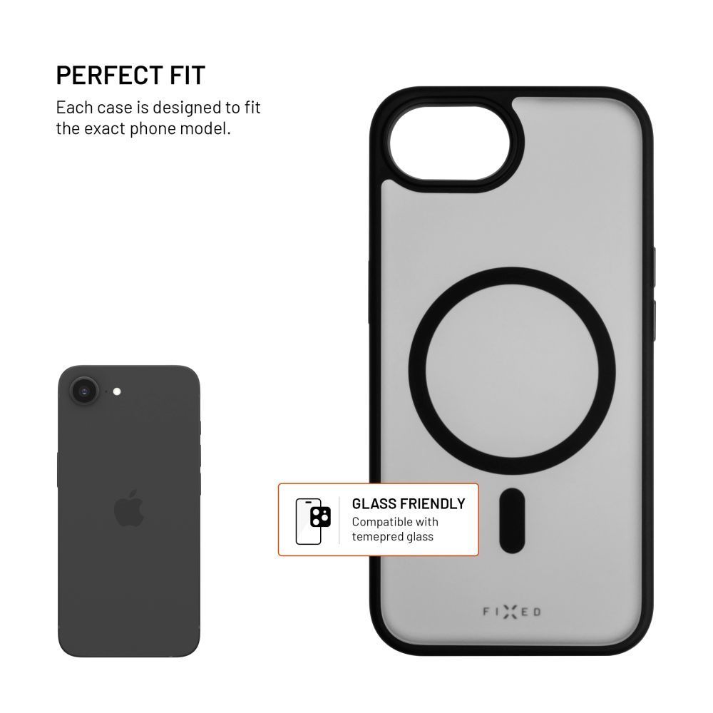 FIXED MagMisty telefontok Apple iPhone 16e készülékhez, fekete FIXED MagMisty telefontok Apple iPhone 16e készülékhez, fekete