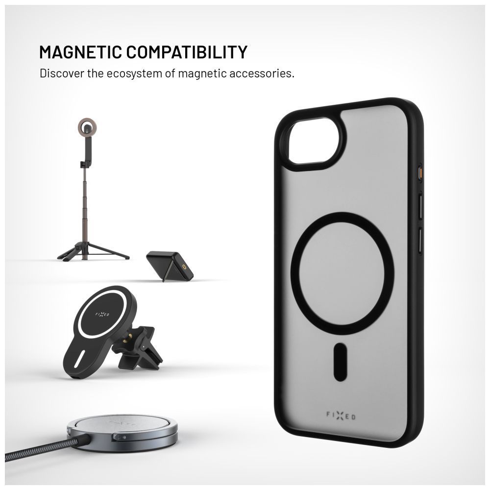 FIXED MagMisty telefontok Apple iPhone 16e készülékhez, fekete FIXED MagMisty telefontok Apple iPhone 16e készülékhez, fekete