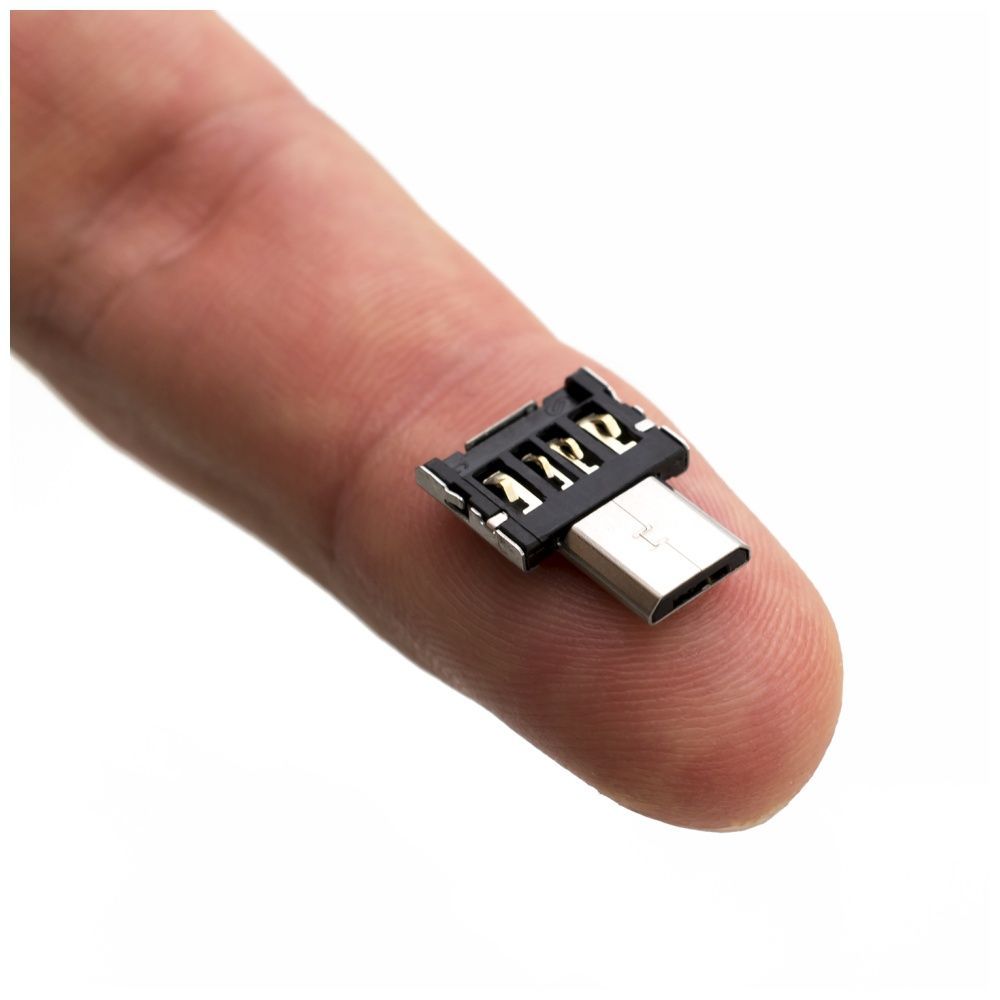 FIXED miniatűr micro USB adapter OTG (On-The-Go) funkcióval, tok, USB 2.0, fekete FIXED miniatűr micro USB adapter OTG (On-The-Go) funkcióval, tok, USB 2.0, fekete