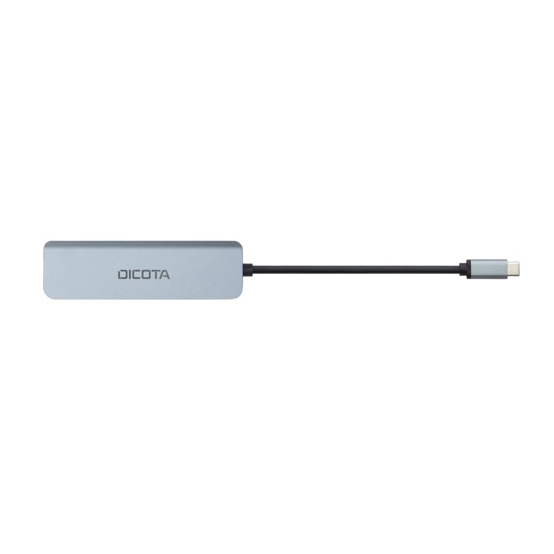 Dicota USB-C 5-in-1 Video Hub 4K PD 100W Silver Dicota USB-C 5-in-1 Video Hub 4K PD 100W Silver