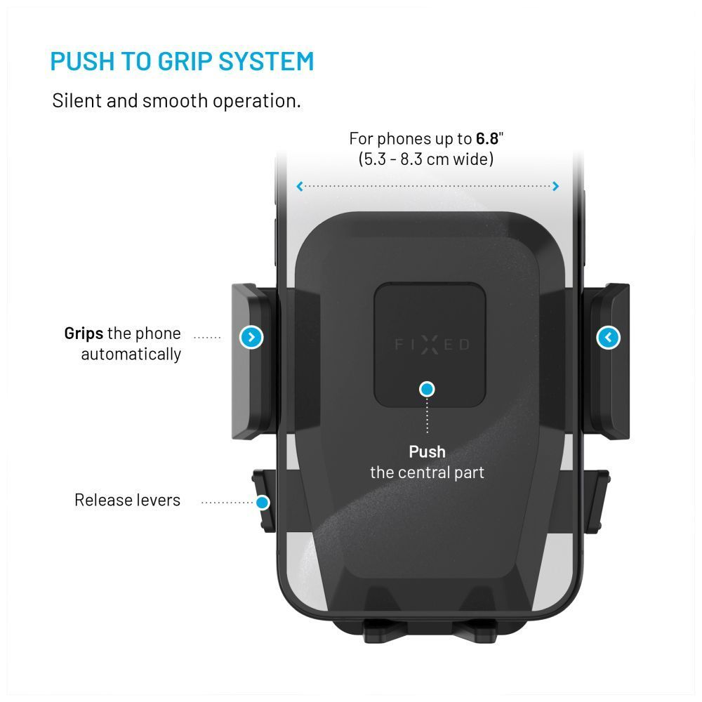 FIXED Iconiq Flex XL univerzális autós tartó, fekete