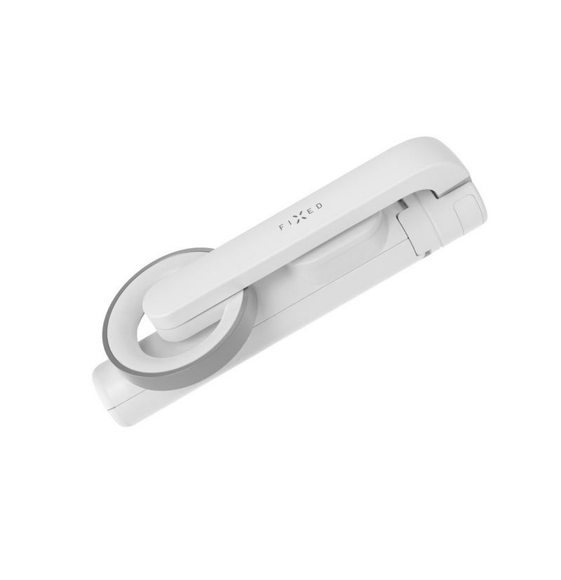 FIXED MagSnap teleszkópos szelfi bot, három lábú állvány, kivehető kioldógomb, MagSafe rögzítés, fehér