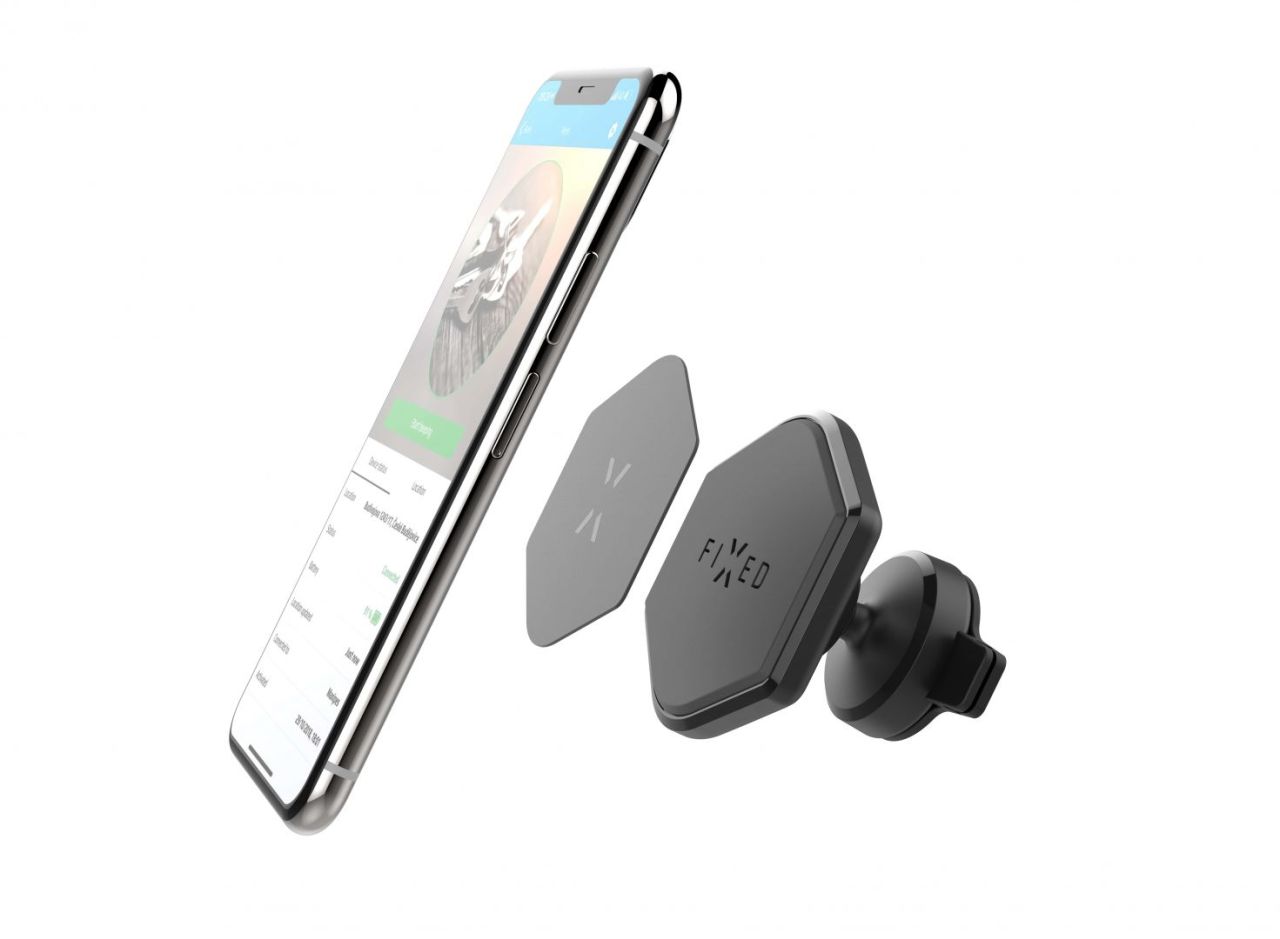 FIXED Icon Flex Mágneses telefontartó autóba, műszerfalra rögzíthető, Fekete