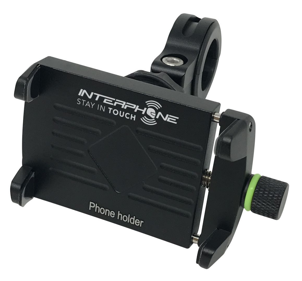 FIXED Universal holder Interphone CRAB Evo Alu with durable construction, handlebar mount FIXED Universal holder Interphone CRAB Evo Alu with durable construction, handlebar mount