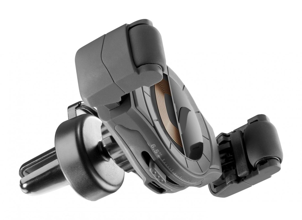 Cellularline Universal car ventilation holder with wireless charging function Handy Roll, black Cellularline Universal car ventilation holder with wireless charging function Handy Roll, black