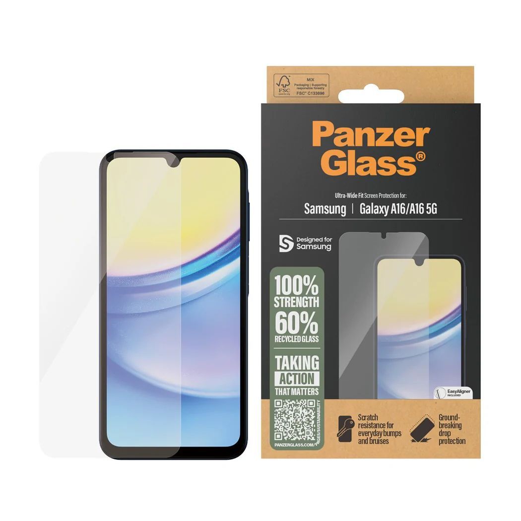 PanzerGlass Screen Protector for Samsung Galaxy A16 UWF PanzerGlass Screen Protector for Samsung Galaxy A16 UWF