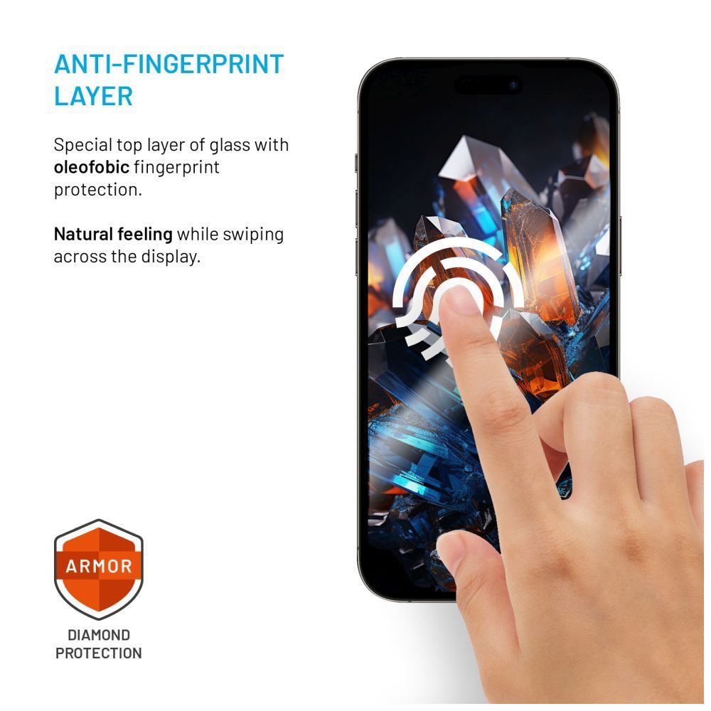 FIXED Ultra strapabíró edzett üvegfólia porálló applikátorral és AR réteggel Samsung Galaxy S25+ készülékhez fekete