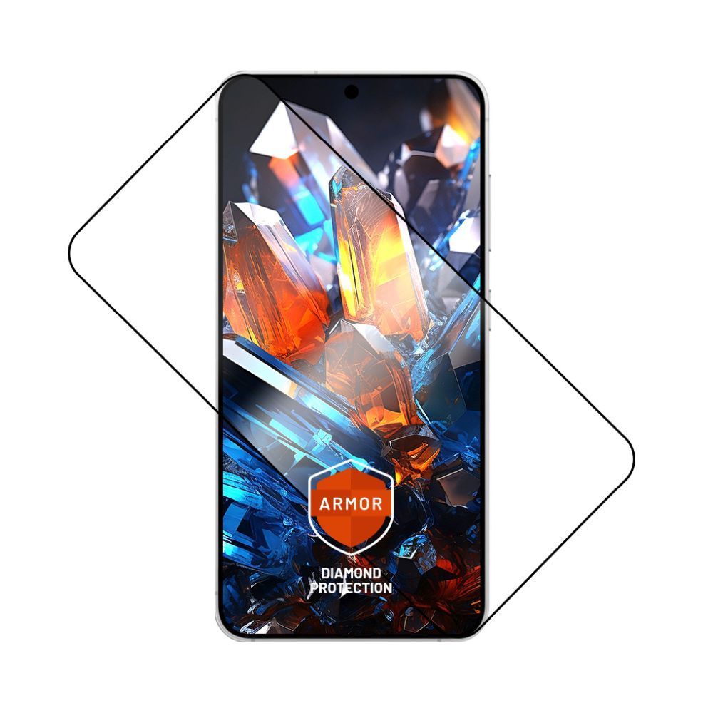 FIXED Ultra strapabíró edzett üvegfólia porálló applikátorral és AR réteggel Samsung Galaxy S25+ készülékhez fekete