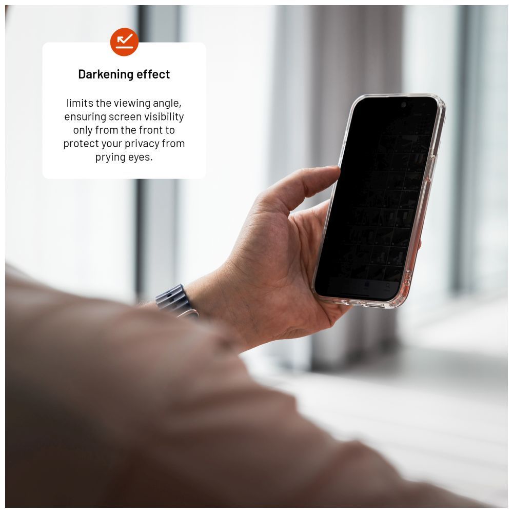 FIXED privát teljes képernyőt védő üvegfólia Apple iPhone 16 Pro Max-hoz, fekete FIXED privát teljes képernyőt védő üvegfólia Apple iPhone 16 Pro Max-hoz, fekete