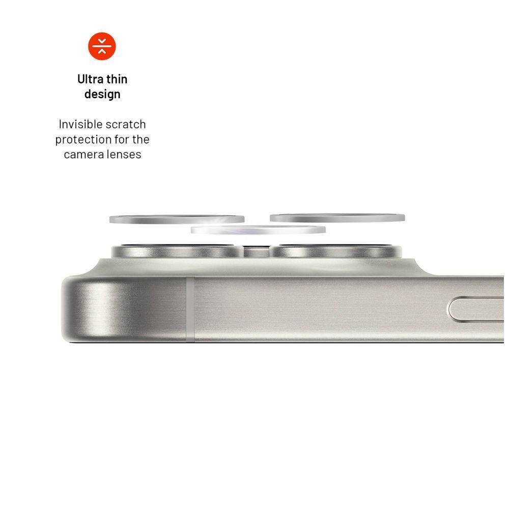 FIXED Zafír kamera lencsevédő Apple iPhone 15 Pro/15 Pro Max készülékhez, ezüst FIXED Zafír kamera lencsevédő Apple iPhone 15 Pro/15 Pro Max készülékhez, ezüst