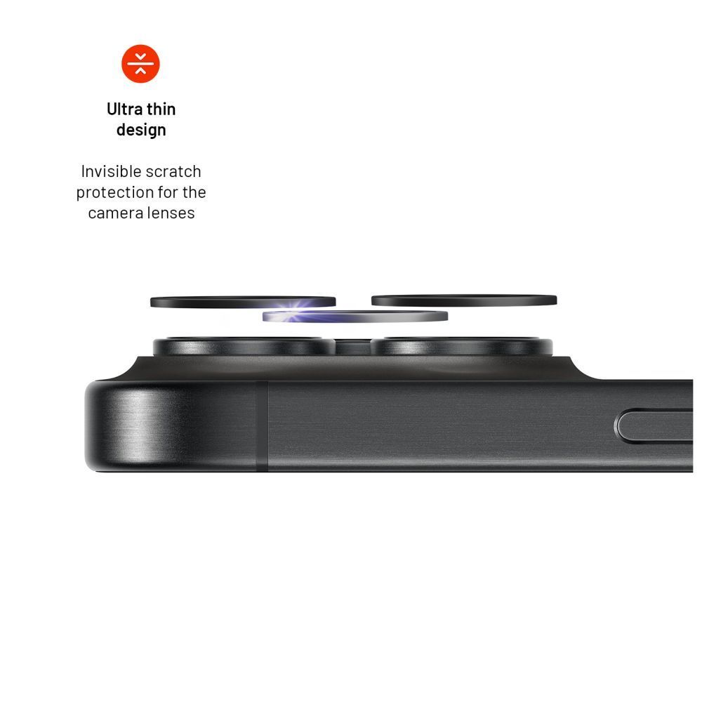 FIXED Zafír kamera lencsevédő Apple iPhone 15 Pro/15 Pro Max készülékhez, fekete FIXED Zafír kamera lencsevédő Apple iPhone 15 Pro/15 Pro Max készülékhez, fekete