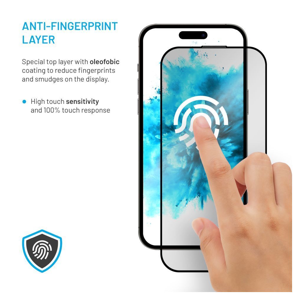FIXED privát teljes képernyőt védő üvegfólia Apple iPhone 16-hoz, fekete FIXED privát teljes képernyőt védő üvegfólia Apple iPhone 16-hoz, fekete