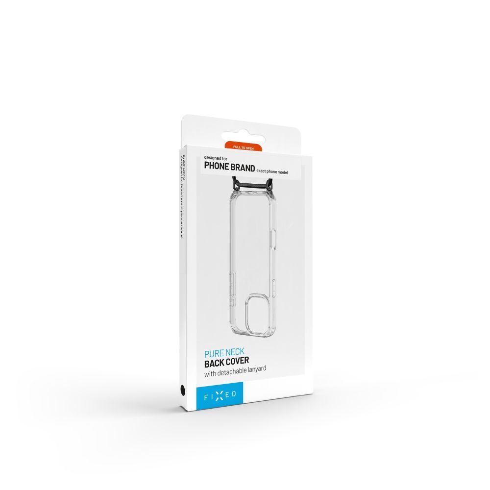 FIXED nyakba akasztaható átlátszó tok Samsung Galaxy A26 5G, fekete