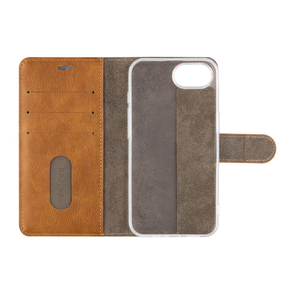 FIXED oldalra nyíló telefon tok Apple iPhone 16e telefonhoz, barna