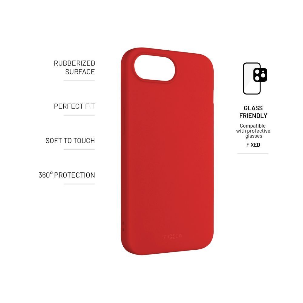 FIXED Story Back Cover for Apple iPhone 16e Red